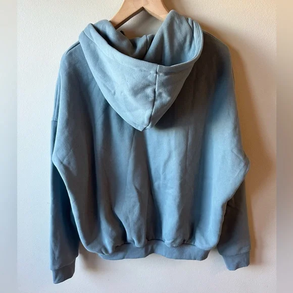 Comfrt Unisex Blue Zip-Up Hoodie Size Extra Small - Picture 2 of 4